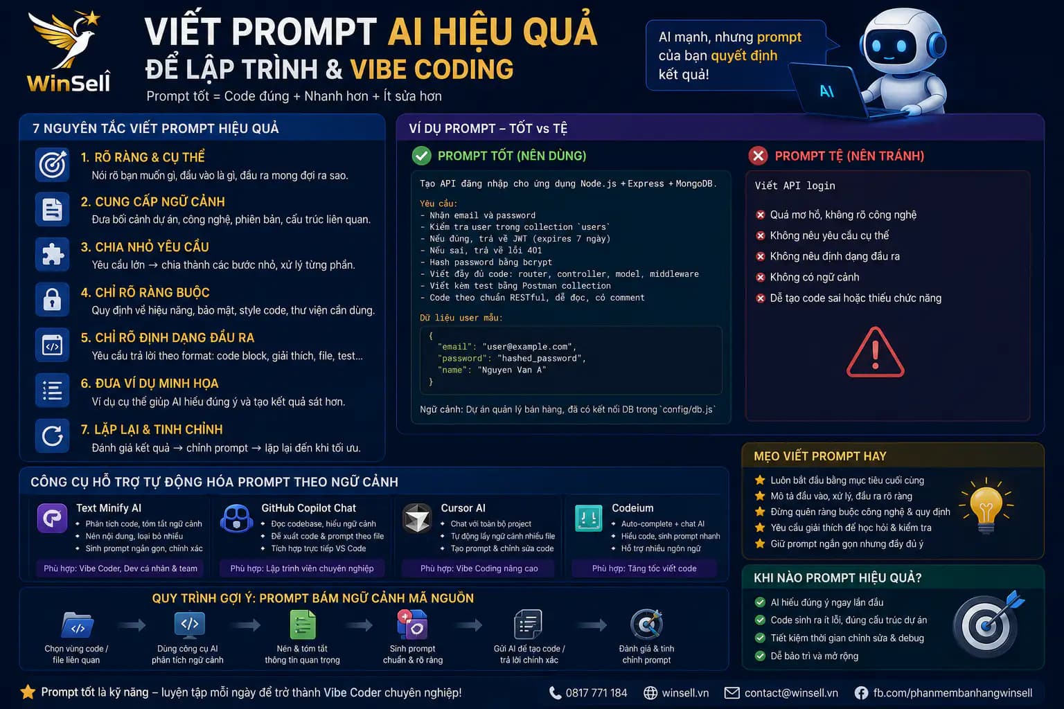 Cách Viết Prompt AI Hiệu Quả Cho Lập Trình Và Vibe Coding