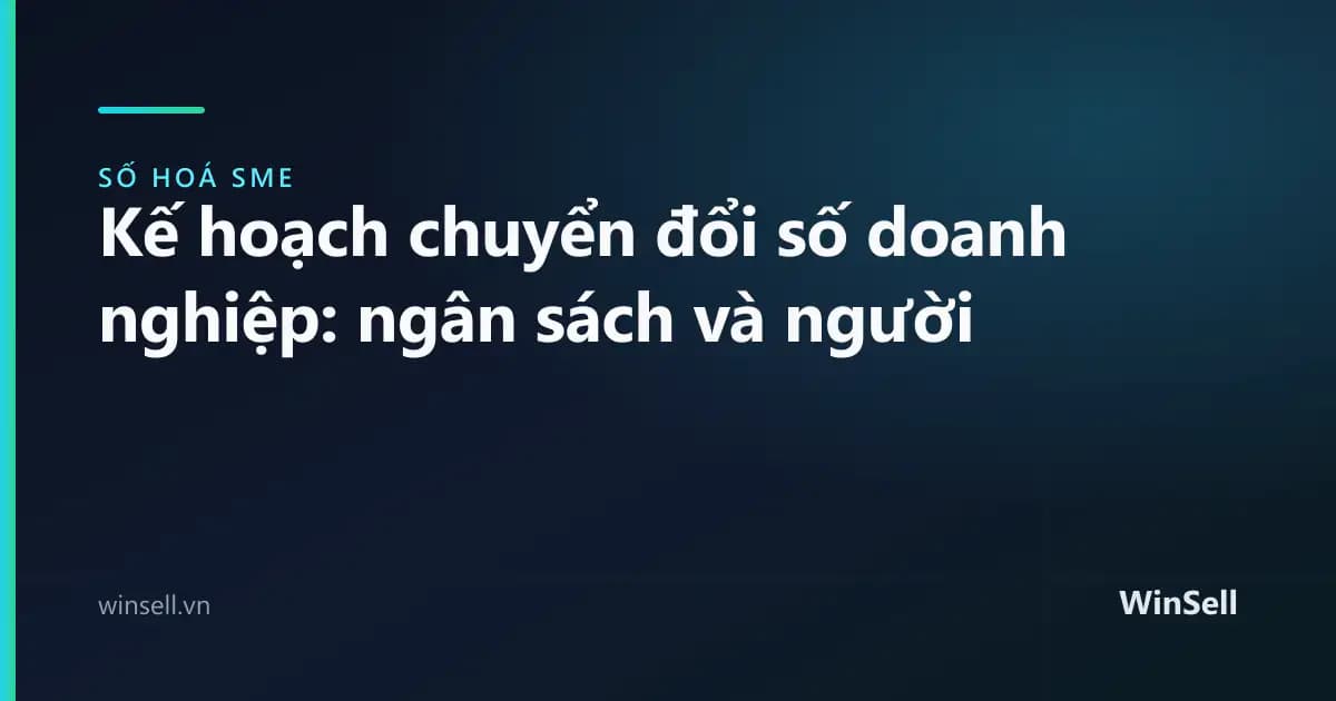 Kế hoạch chuyển đổi số doanh nghiệp: ngân sách và người chịu trách nhiệm