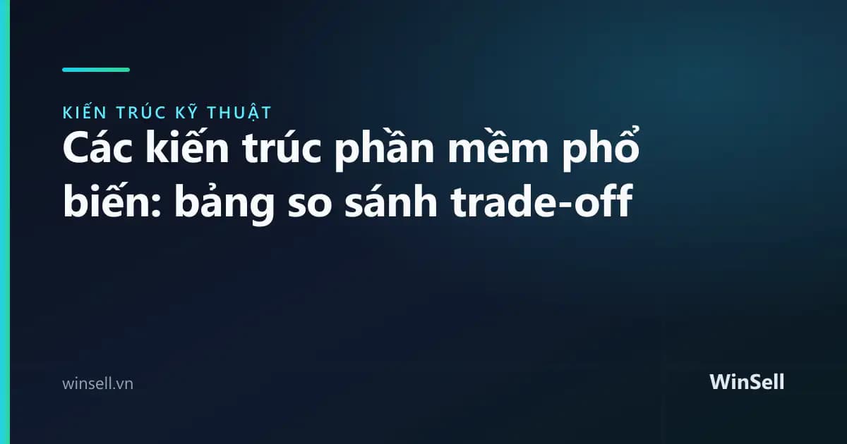 Các kiến trúc phần mềm phổ biến: bảng so sánh trade-off